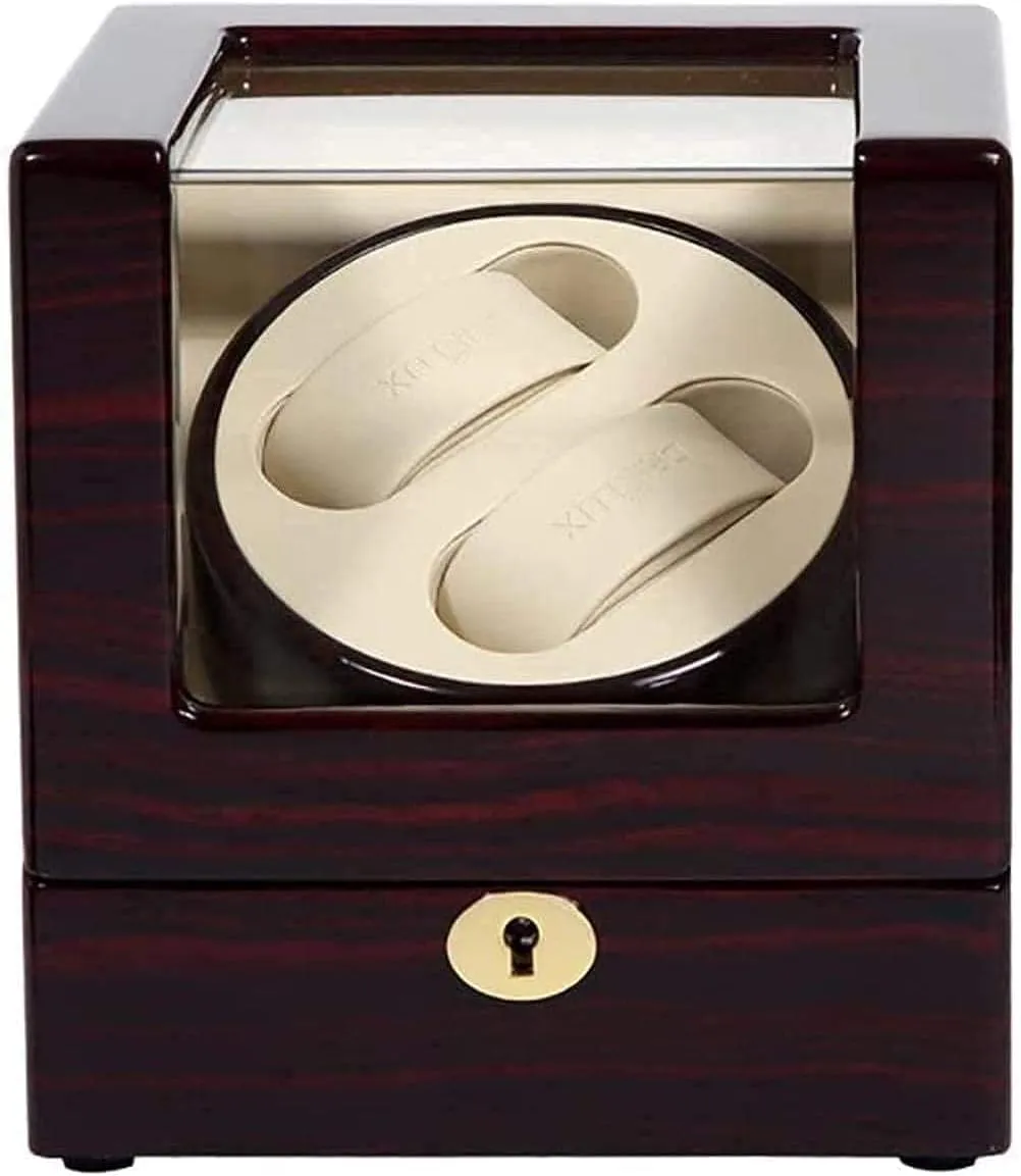 Winders paradigm worthwhile flaw lessen basketry for Automatic Watches, Brown Automatic Watch Winder,Watch Winders 2 Watches, Automatic Watch Winder Box Wooden Storage Case Double, Watch 