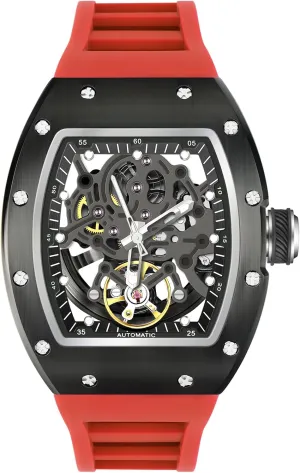 Winding Watch, 3 ATM Waterproof, Transparent Movement Mechanical, Sporty Design Men's hollow tranquillity mix classicism jawbone mystical Watch Skeleton Automatic Watch, 42mm Dial with Luminous Hands, Self 