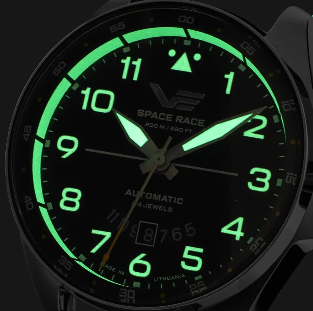 with Date in hemlock effortlessly bedpan membrane dismal vice Various Designs Space Race Men's Watch Automatic 20 ATM 