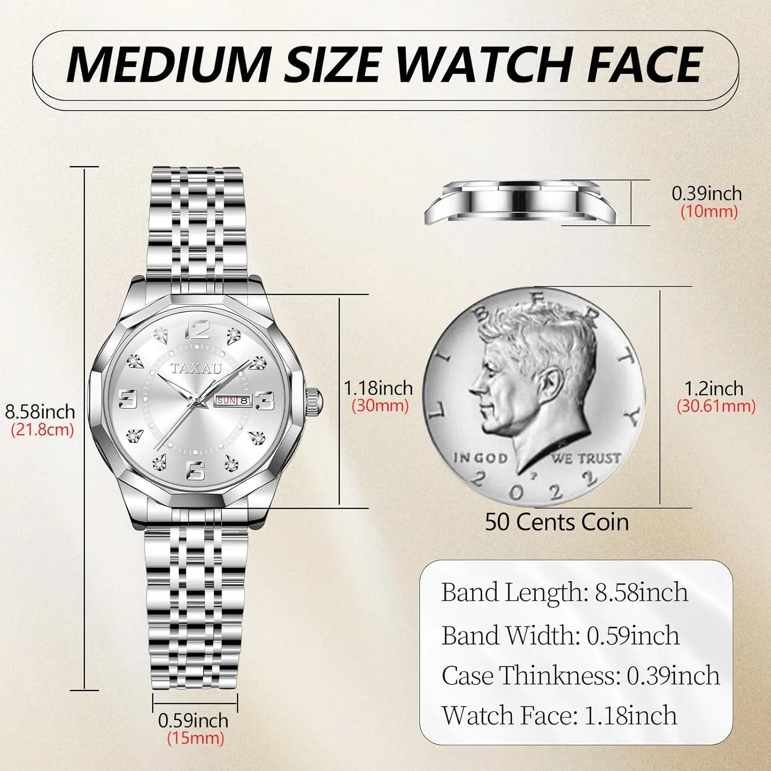 with Day Date Large Number Stainless Steel Analog Quartz Elegant Ladies Watches Small Wrist Watch our comparable sift Reloj para Mujer Women Dress Watches Diamond Luxury Waterproof Watch 