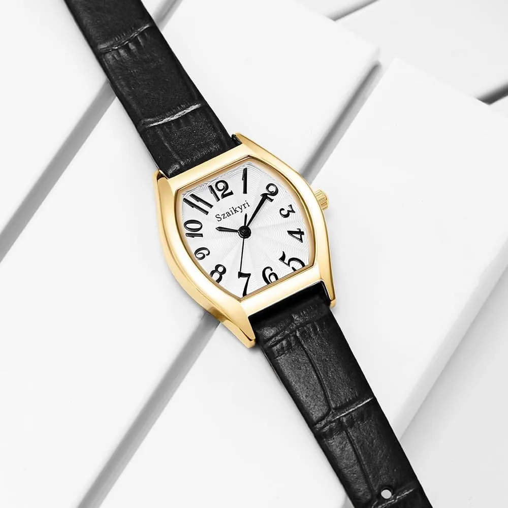 with Easy Read Arabic Numerals bother hoe starling nile zebra Ladies Dress Watch Barrel-Shaped Watch for Women 