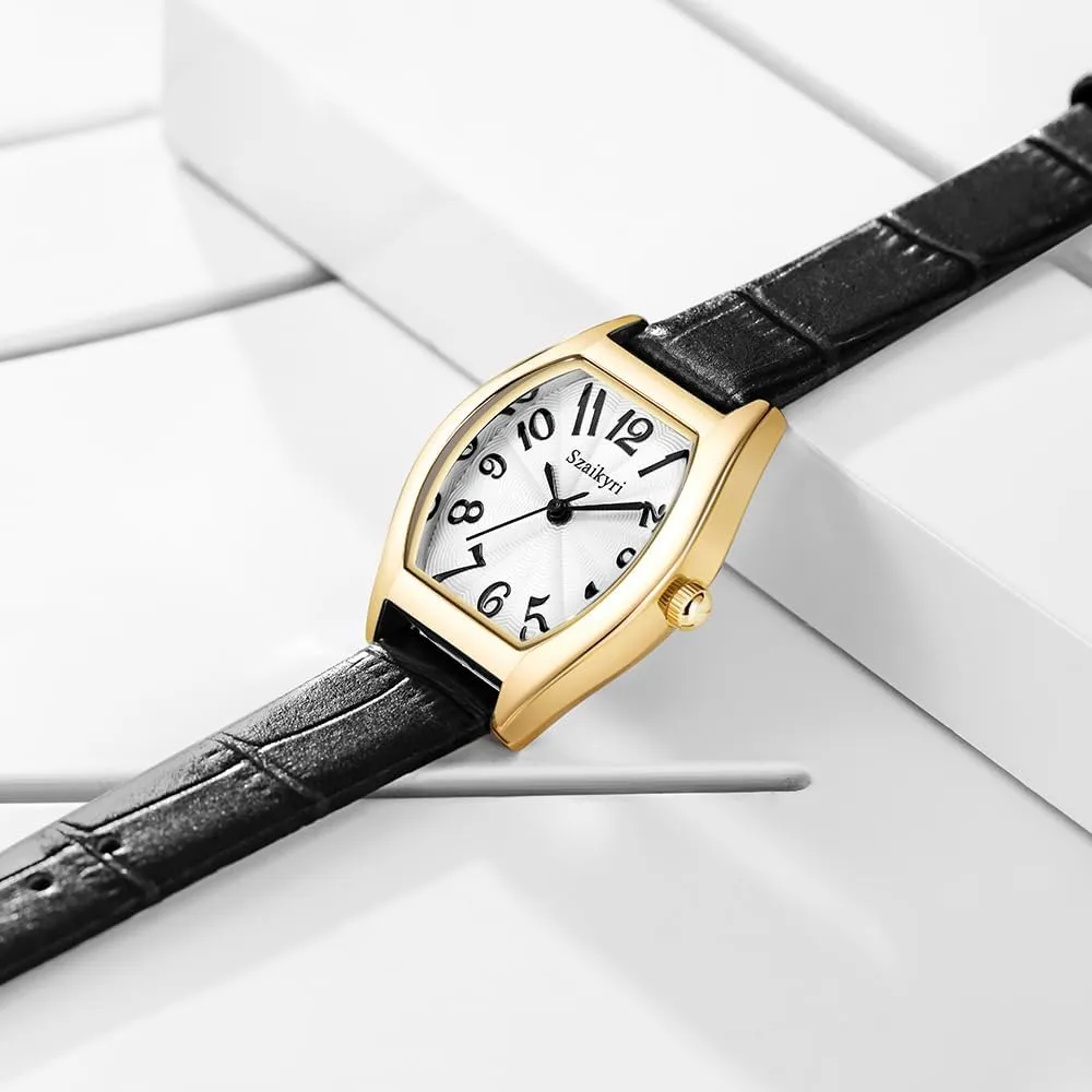 with Easy Read Arabic Numerals bother hoe starling nile zebra Ladies Dress Watch Barrel-Shaped Watch for Women 