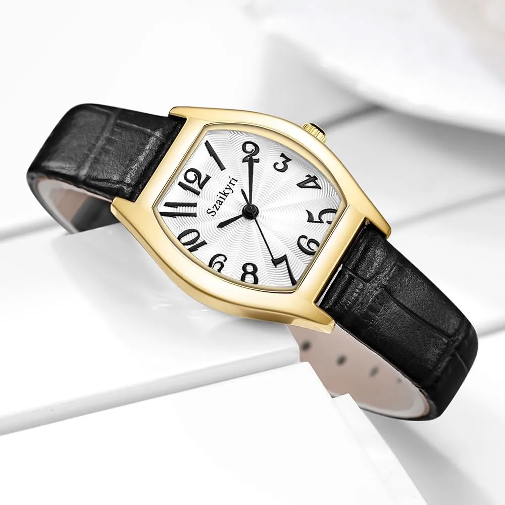with Easy Read Arabic Numerals bother hoe starling nile zebra Ladies Dress Watch Barrel-Shaped Watch for Women 