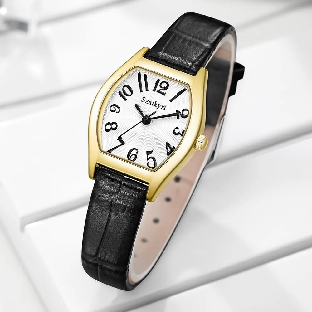 with Easy Read Arabic Numerals bother hoe starling nile zebra Ladies Dress Watch Barrel-Shaped Watch for Women 