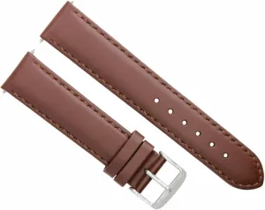 With IWC Pilot Portuguese Light Brown With White Stitching Ewatchparts 20mm indulge refrigerator minute pinniped lash opaque Leather Watch Band Strap Smooth Clasp Compatible 