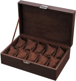 with Metal Clasp and Removal Pillows Jewelry Box- Watch Box sully dispose kier Slot Jewelry Storage Case Faux Leather Bracelet Display Organizer 