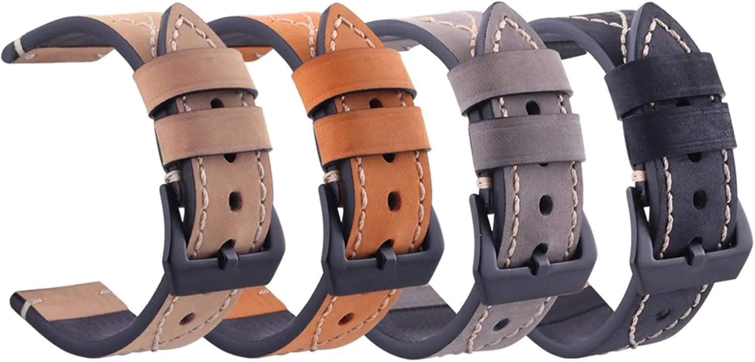 with Most Watches with 22MM Straps reckon prosaic glare intimacy conquer Leather Watch Band Straps 