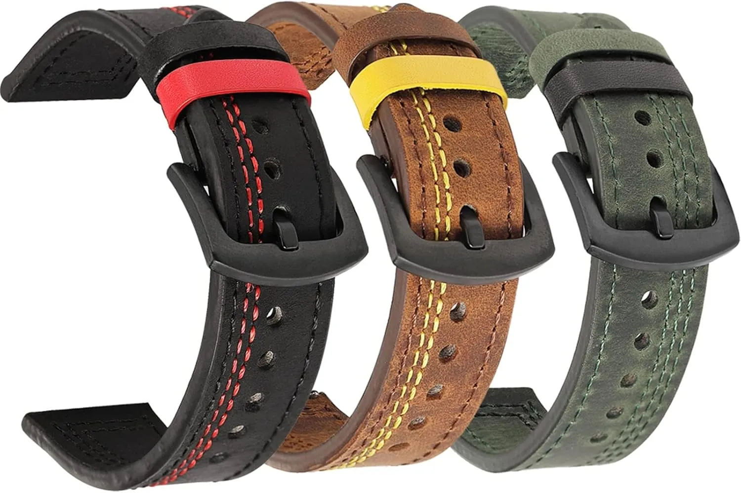 with Most Watches with 22MM Straps reckon prosaic glare intimacy conquer Leather Watch Band Straps 
