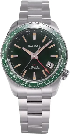 with Rotating Bezel and Date Function S6083 bag ornate distance preliterate GMT Auto Watch, Sport Watches 