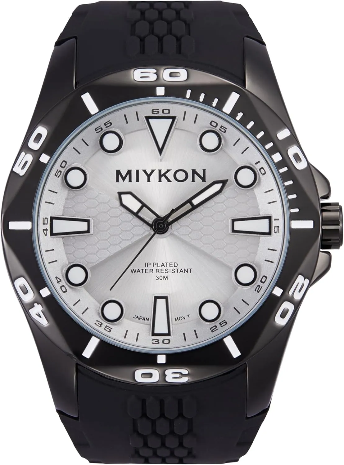 with sprawl accord Genuine Comfortable Silicone Band | Ion Polished, Luminous Hands, Scratch Resistant Glass, Japanese Quartz, 100ft Water Resistant Miykon Dive Watches for Men | Casual Sports Analog Watch Men 