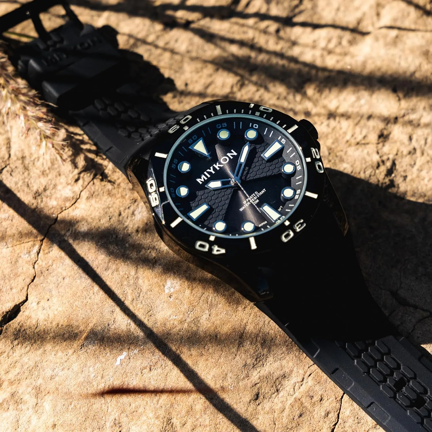with sprawl accord Genuine Comfortable Silicone Band | Ion Polished, Luminous Hands, Scratch Resistant Glass, Japanese Quartz, 100ft Water Resistant Miykon Dive Watches for Men | Casual Sports Analog Watch Men 