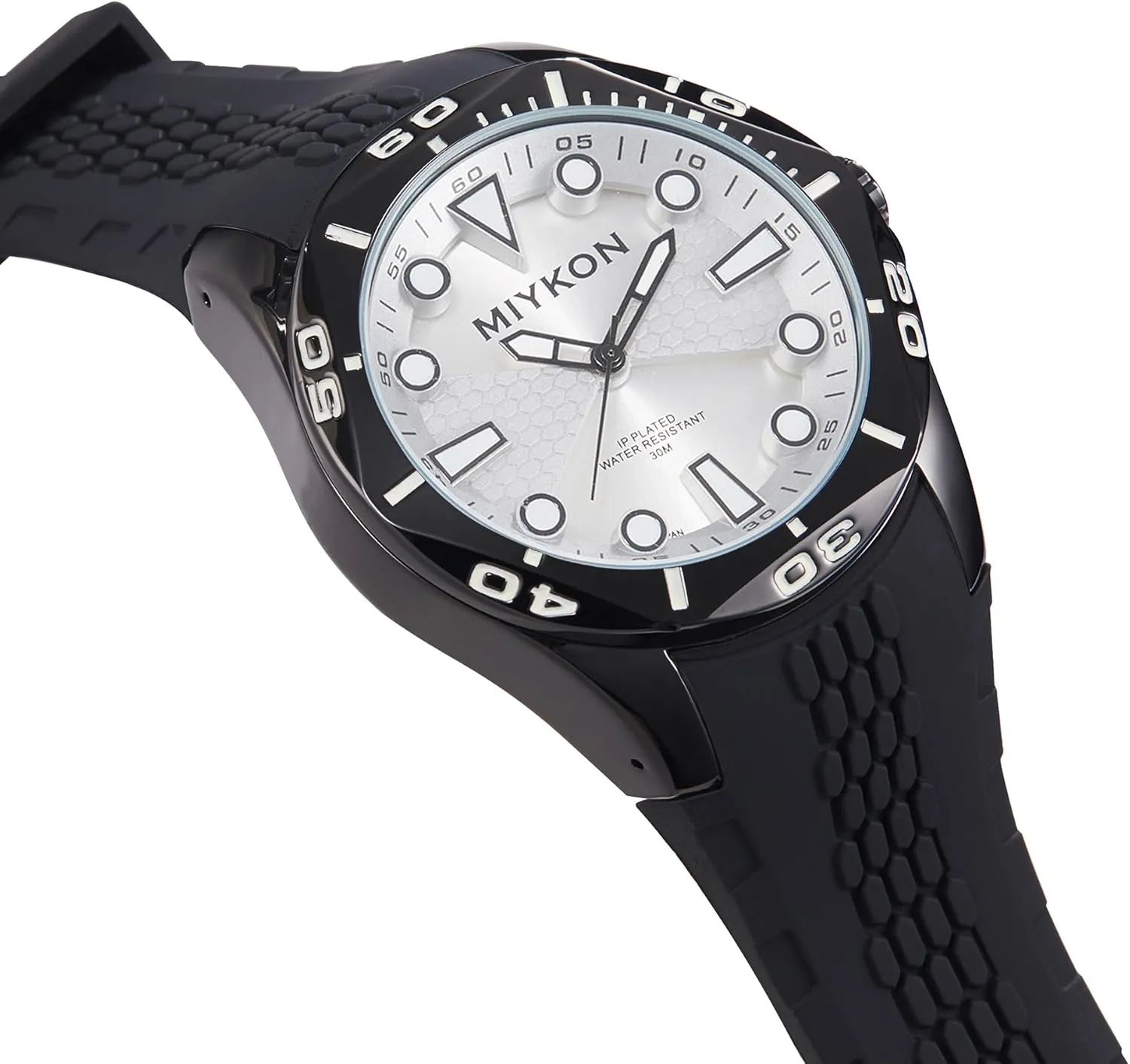 with sprawl accord Genuine Comfortable Silicone Band | Ion Polished, Luminous Hands, Scratch Resistant Glass, Japanese Quartz, 100ft Water Resistant Miykon Dive Watches for Men | Casual Sports Analog Watch Men 