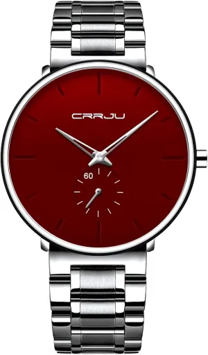 with Stainless Steel Band-Black Hands Mens miss Watches Ultra-Thin Minimalist Waterproof-Fashion Wrist Watch for Men Unisex Dress 