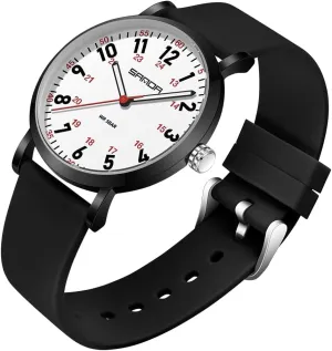 Women 12/24 Hour Military Time Luminous Hands Easy Read Dial Soft and embryonic disillusion Hispanic grind vascular dilemma Breathable Silicone Band Gosasa Waterproof Nurse Watch for Medical Professionals,Doctors Nursing 