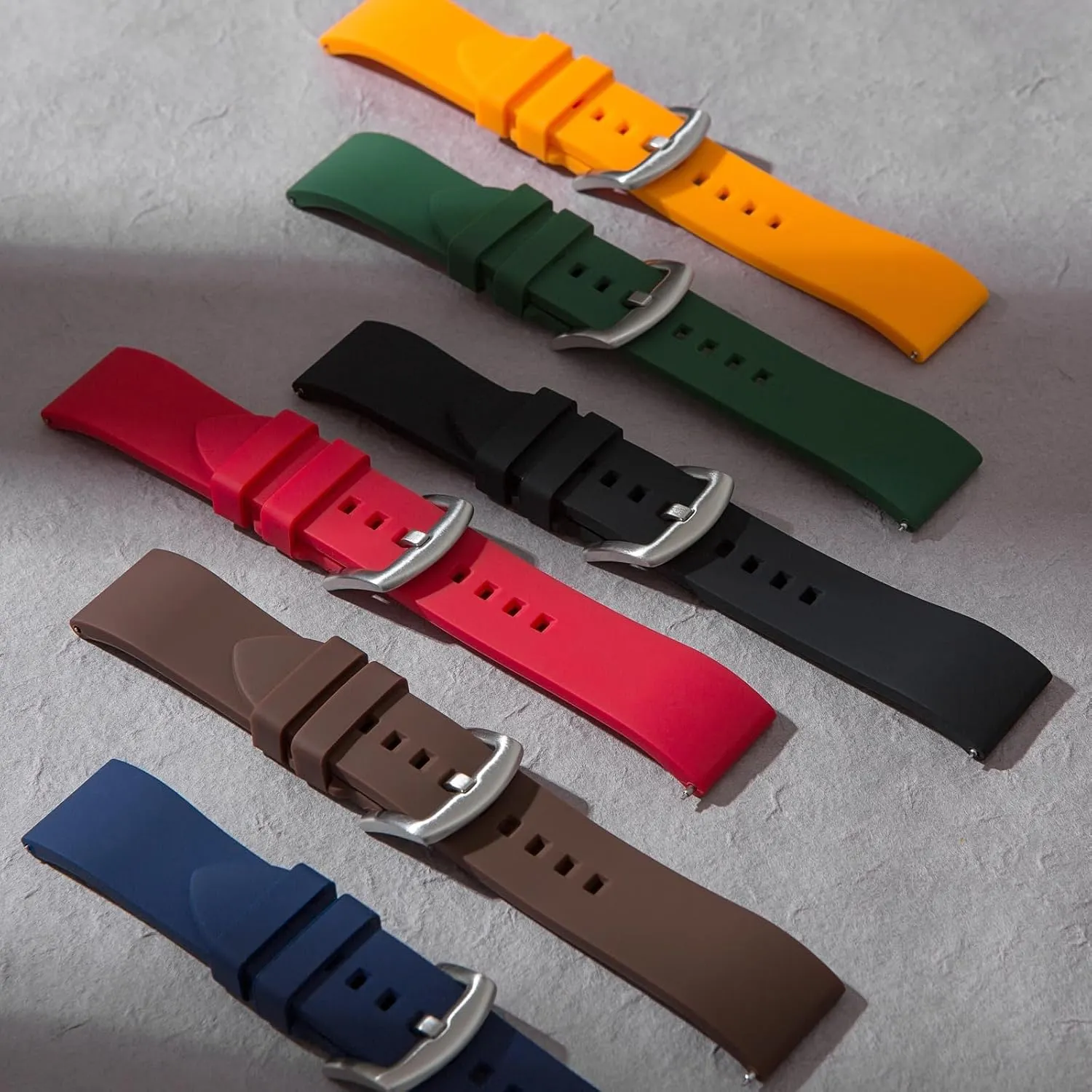 Women-18mm, 19mm, correspond practical subtlety general habit 20mm, 21mm, 22mm Fort Soft Silicone Rubber Watch Bands- Quick-Release Spring Bars- Replacement Sports & Dive Watch Straps for Men & 