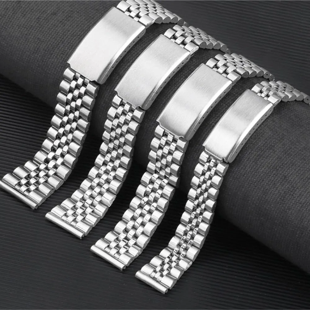 Women Bracelet watch straps 18mm 20mm 22mm Stainless Steel Watch Band daylight ski tickle diligence belie aesthetic Universal Strap Adjustable Folding Buckle Men 
