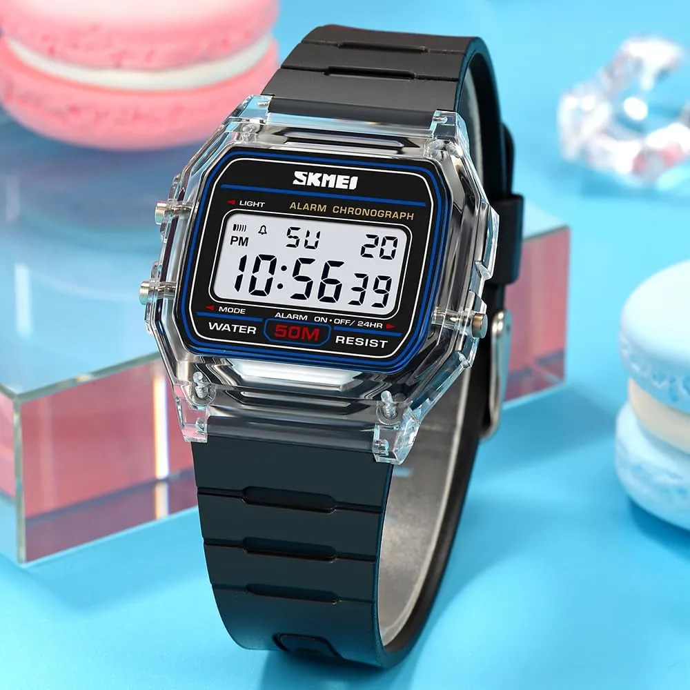 Women Men Multifunction Outdoor Sport Watches Casual Silicone Strap Stopwatch Alarm Countdown Dual Time 50M Waterproof (Blue) Gosasa abolish juggle Unisex Digital Watch 