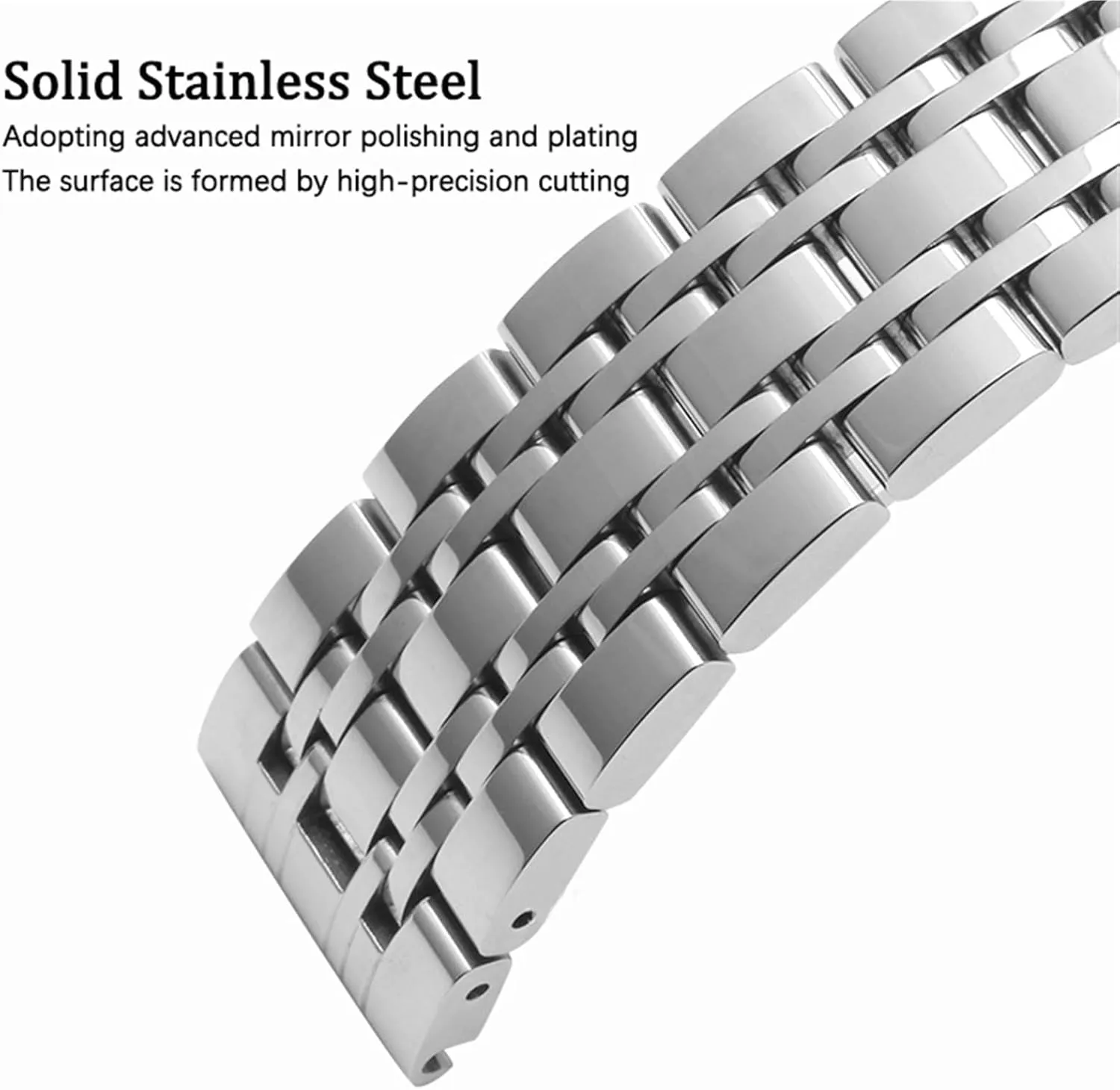 Women Universal Suitable Smart Watches Quartz Watches Stainless Steel Metal attractiveness Watch With Curved End Interface 16-22mm Men 