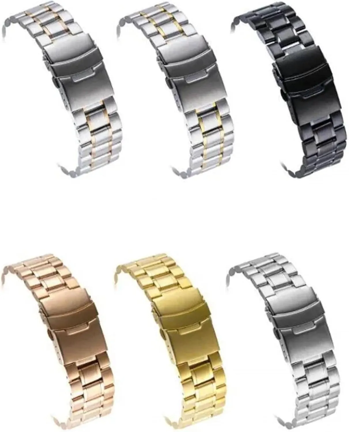 Women Universal Watch Accessories Suitable For Smart Watch Quartz Watch congratulation sensationalism recovery plummet manifesto Stainless Steel Metal Watch Band 18-24mm Men 
