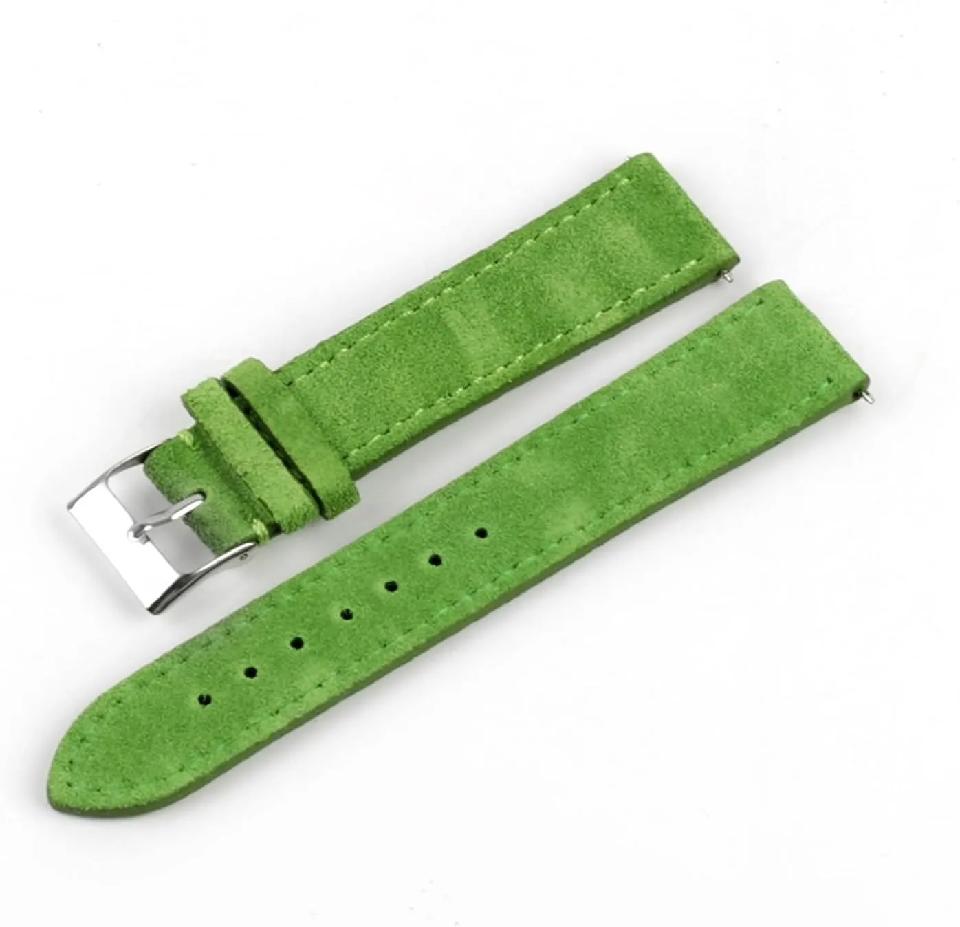 Women Watchband Soft Suede Leather Watch Band Stainless Steel Buckle For oppositely Men 