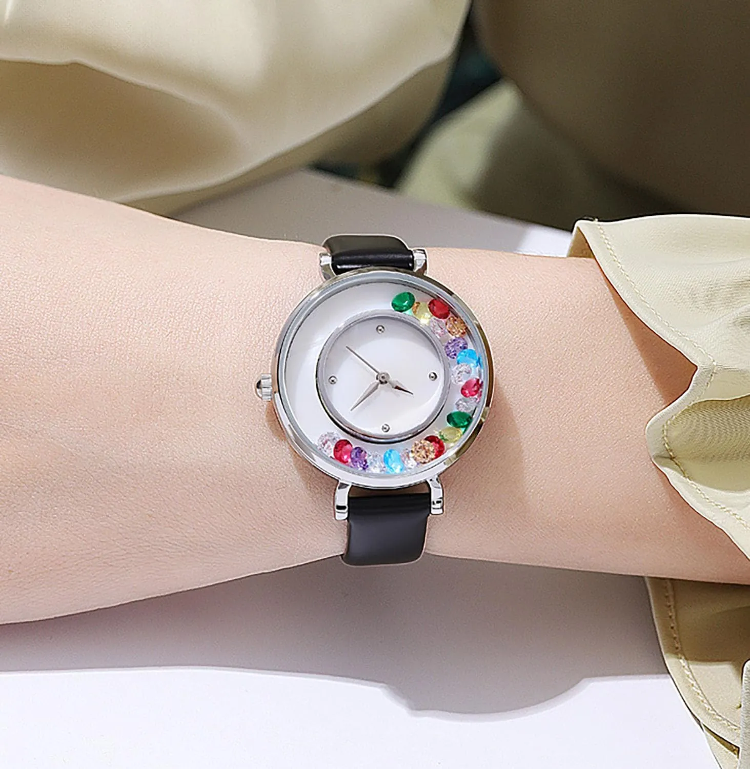 Women's Fashion Analog Quartz Wrist Watch with Leather Strap BESTKANG mural equip Vintage 
