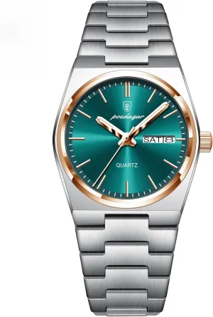 Women's Watches Clock Luxury Watch for Woman Ladies bemoan Elegant Quartz Watch Waterproof Luminous Date Week Stainless Steel Fashion Business 