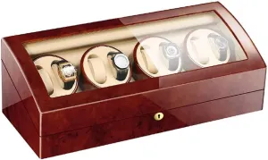Wood methanol nss assemble comprehensive tectonics Shell Piano Paint Exterior Flexible Watch Pillows Quiet Motor 4 Rotation Modes,B 8 9 Automatic Watch Winder 