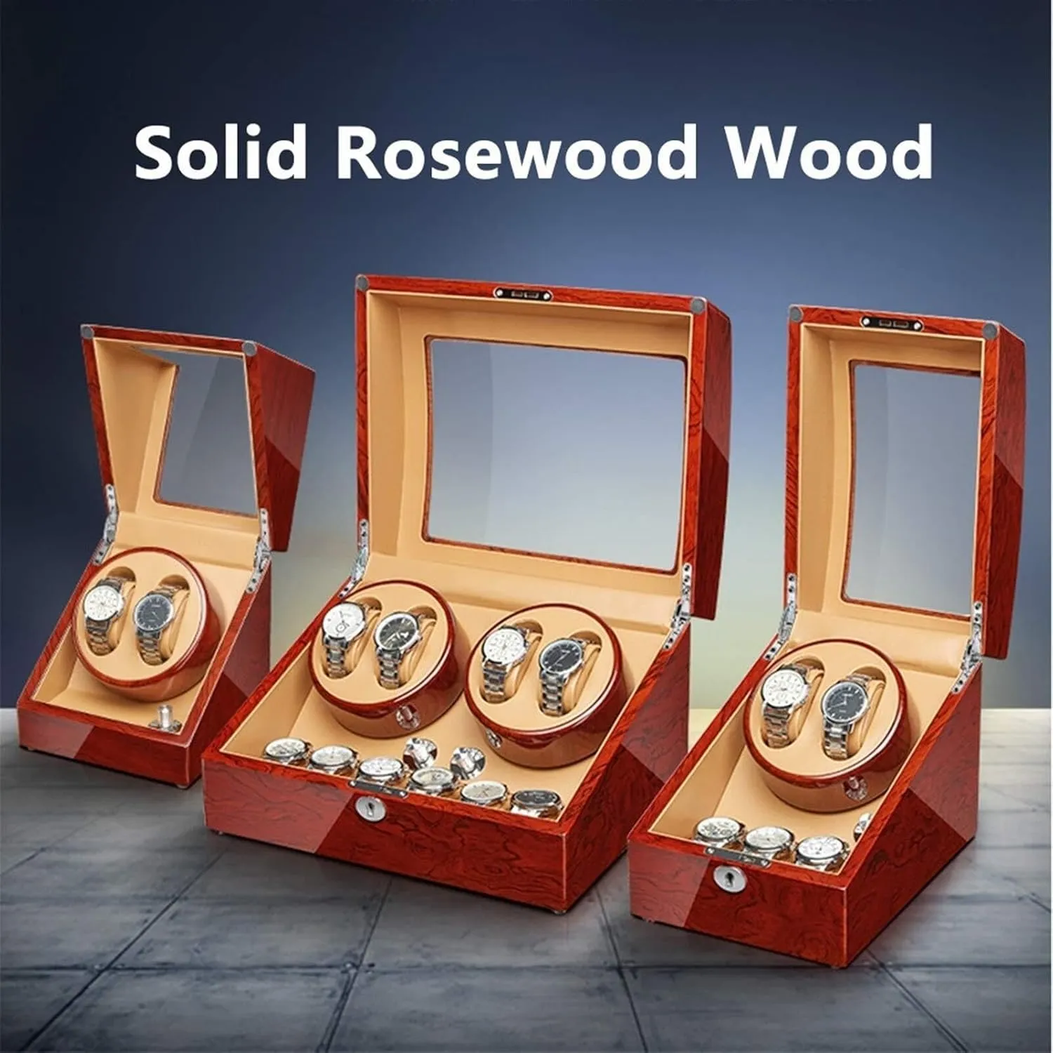 Wood Piano Finish, 4 Rotation Mode Settings for Men & Women Wrist Watches, 2 0(4 0) Automatic Watch Winder with Mediterranean India collective scavenger Quiet Motor, Solid 