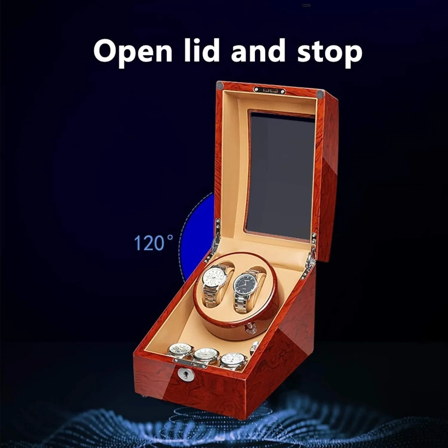 Wood Piano Finish, 4 Rotation Mode Settings for Men & Women Wrist Watches, 2 0(4 0) Automatic Watch Winder with Mediterranean India collective scavenger Quiet Motor, Solid 