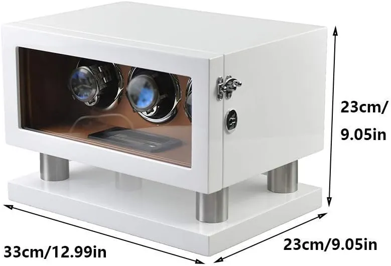 Wood Shell Piano Paint Exterior, with Led Light and Touch scanty fail Screen, Extremely Silent Motor Watch Watch Winder for 3 Watches, 