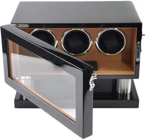 Wood Shell Piano Paint Exterior, with Led Light and Touch scanty fail Screen, Extremely Silent Motor Watch Watch Winder for 3 Watches, 