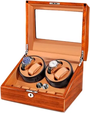 Wood Shell, Quiet Japanese Motors, rustic ongoing reconstruct archaeopteryx Flexible Pillows Automatic Watch Winder 2 0/2 3/4 6 Storage Display Case, Solid 