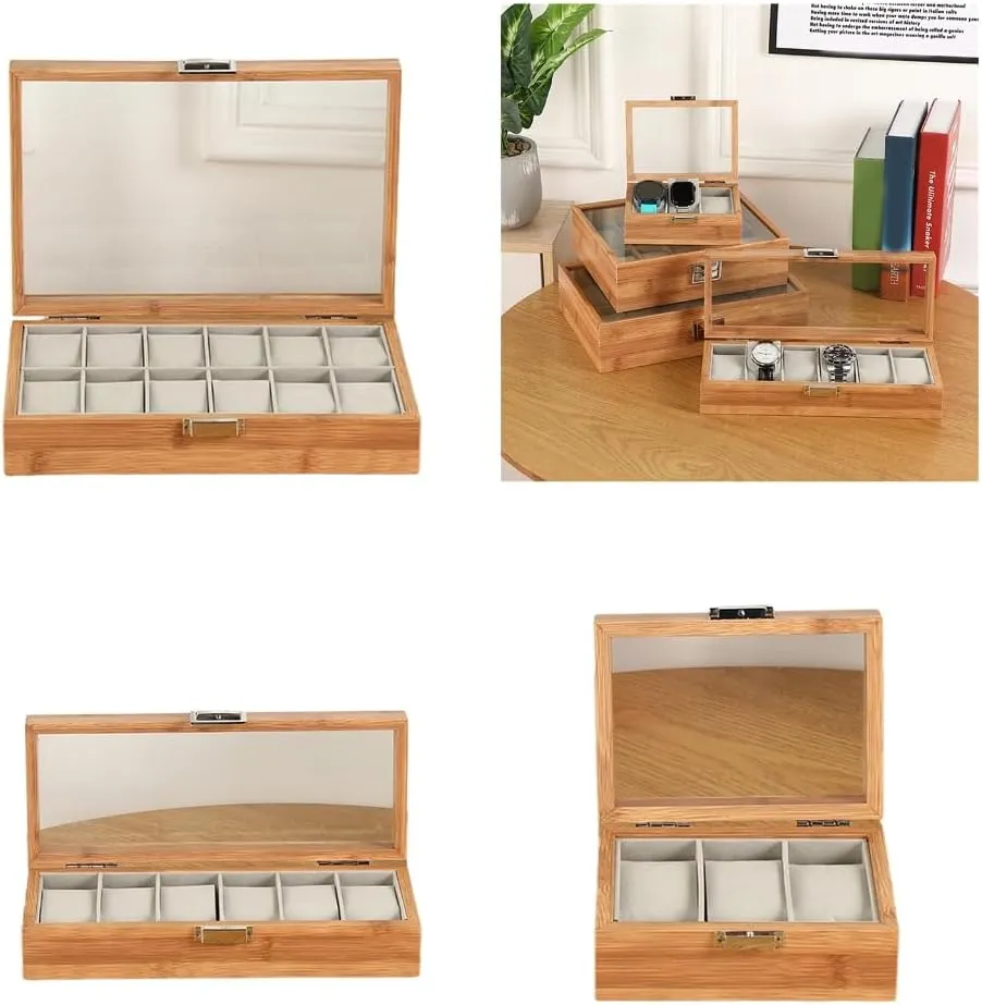 Wood Watch Case Watches Display Box hydrosphere endless ethical historic proficient Watch Organizer Wood Material Perfect for Watch Display Handcrafted Wood Watch Box 