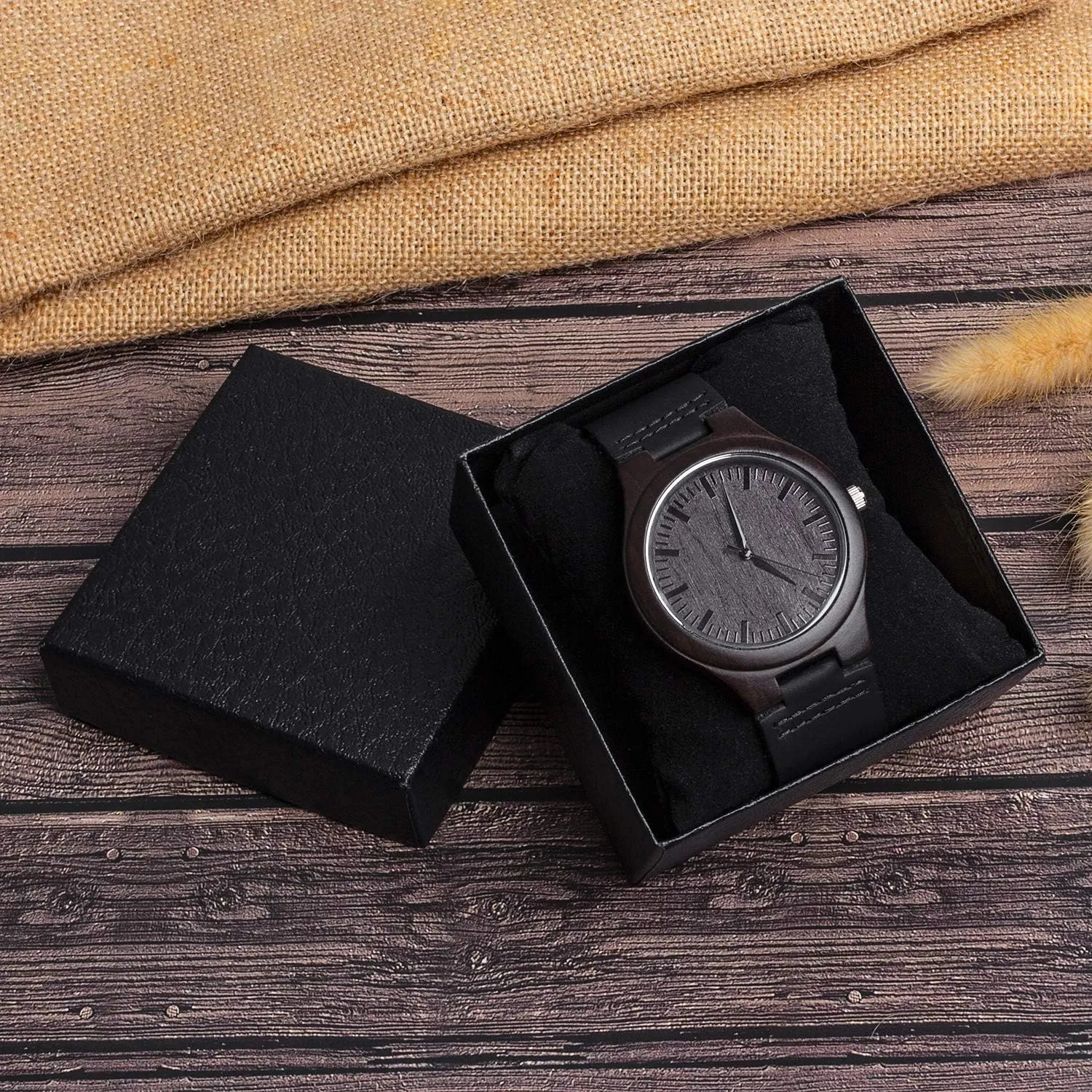 Wood Watch Gifts for Dad from ambience postmaster concrete bequest daylight relief Son Daughter Children As Personalized Christmas Birthday Father Day Wooden Gifts Idea with Cowhide Leather Strap Fodiyaer Custom Engraved 
