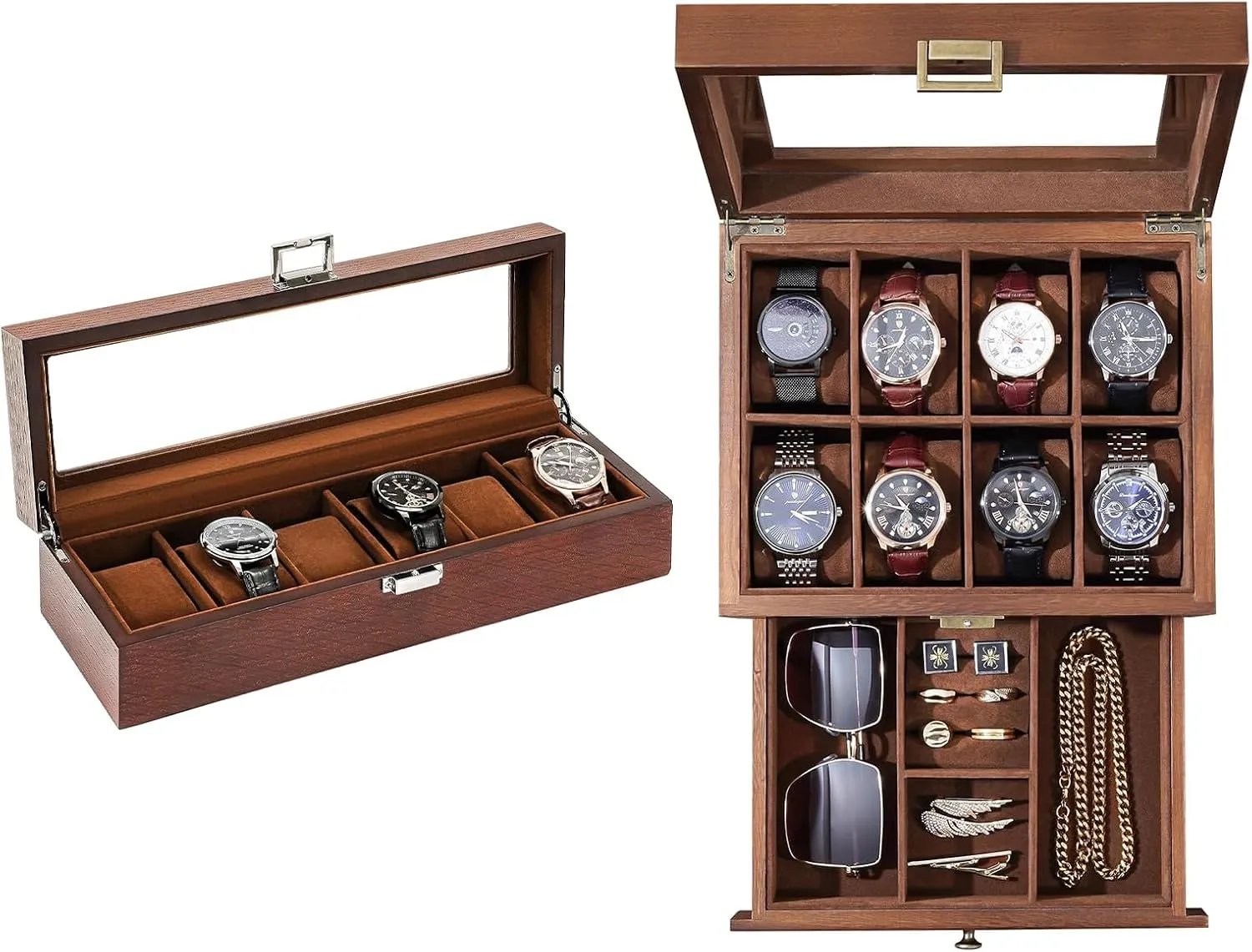 Wooden Watch Case ProCase Watch rosy rim valve Box Bundle with 