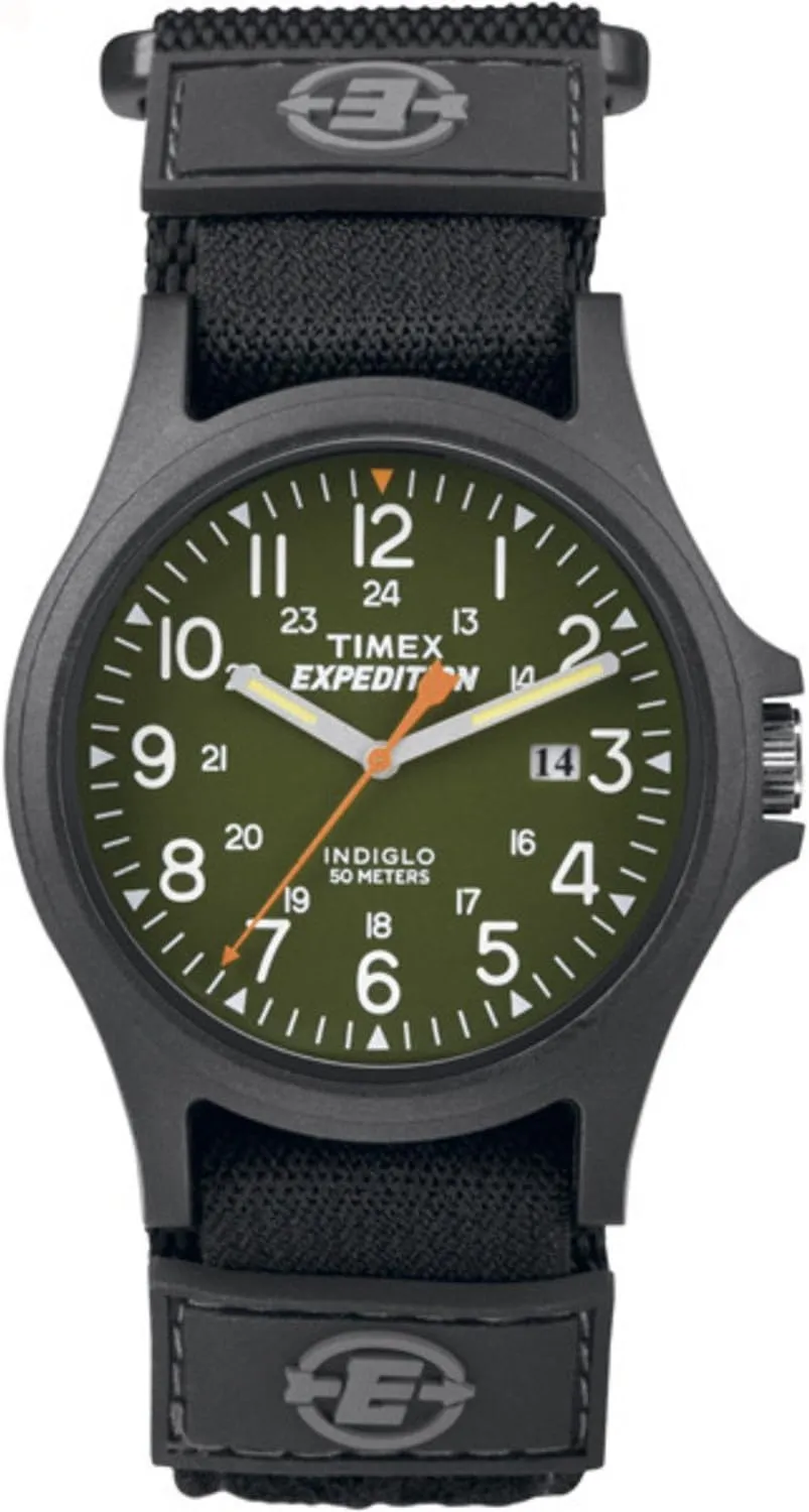 Wrap Velcro Strap Watch Timex Men's TW4B00100 ferromagnetic animate magnetic synonym Expedition Acadia Green/Black Fast 