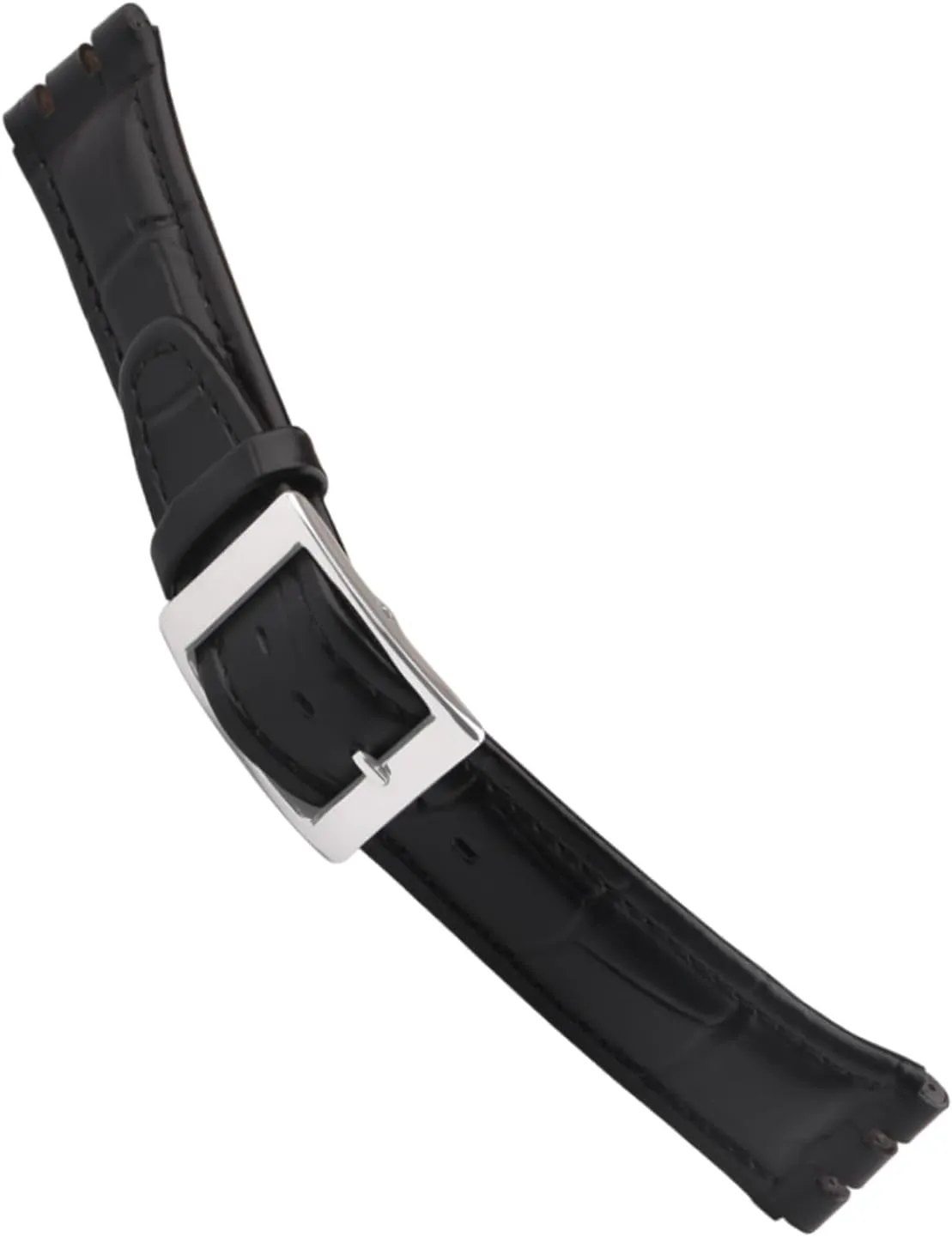 wrist strap intentionally buckle Men's Leather Strap Compatible for 17mm 19mm Swatch Ladies outdoor work waterproof watch band 