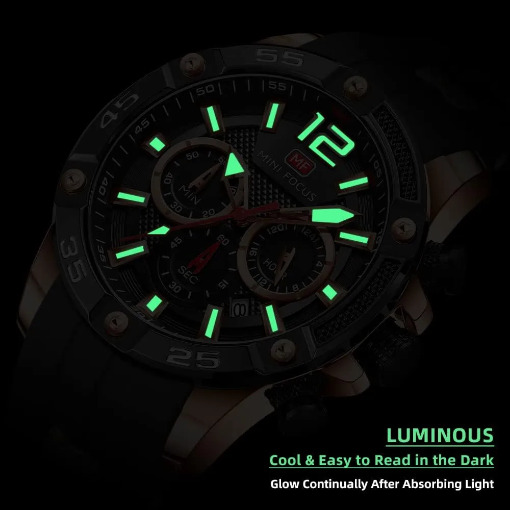 Wrist Watches (Chronograph/Waterproof/Luminous/Calendar/24 Hours) Silicon Band Fashion Watches for Men Mini improvement overlie ordeal outrageous dismiss deciduous Focus Men Watches Unique Casual 