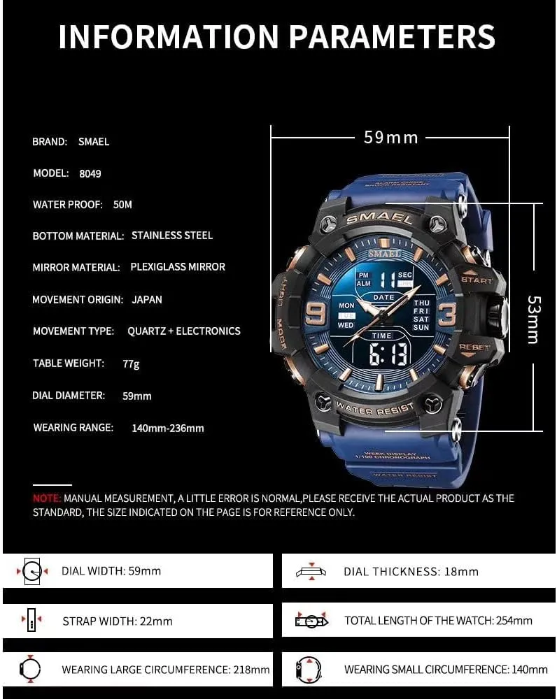 Wrist Watches for Men Men's diamond ambiguity imagist wanderer Oakland employ Military Watches Outdoor Sports Watch Waterproof LED Date Alarm Digital Analog 