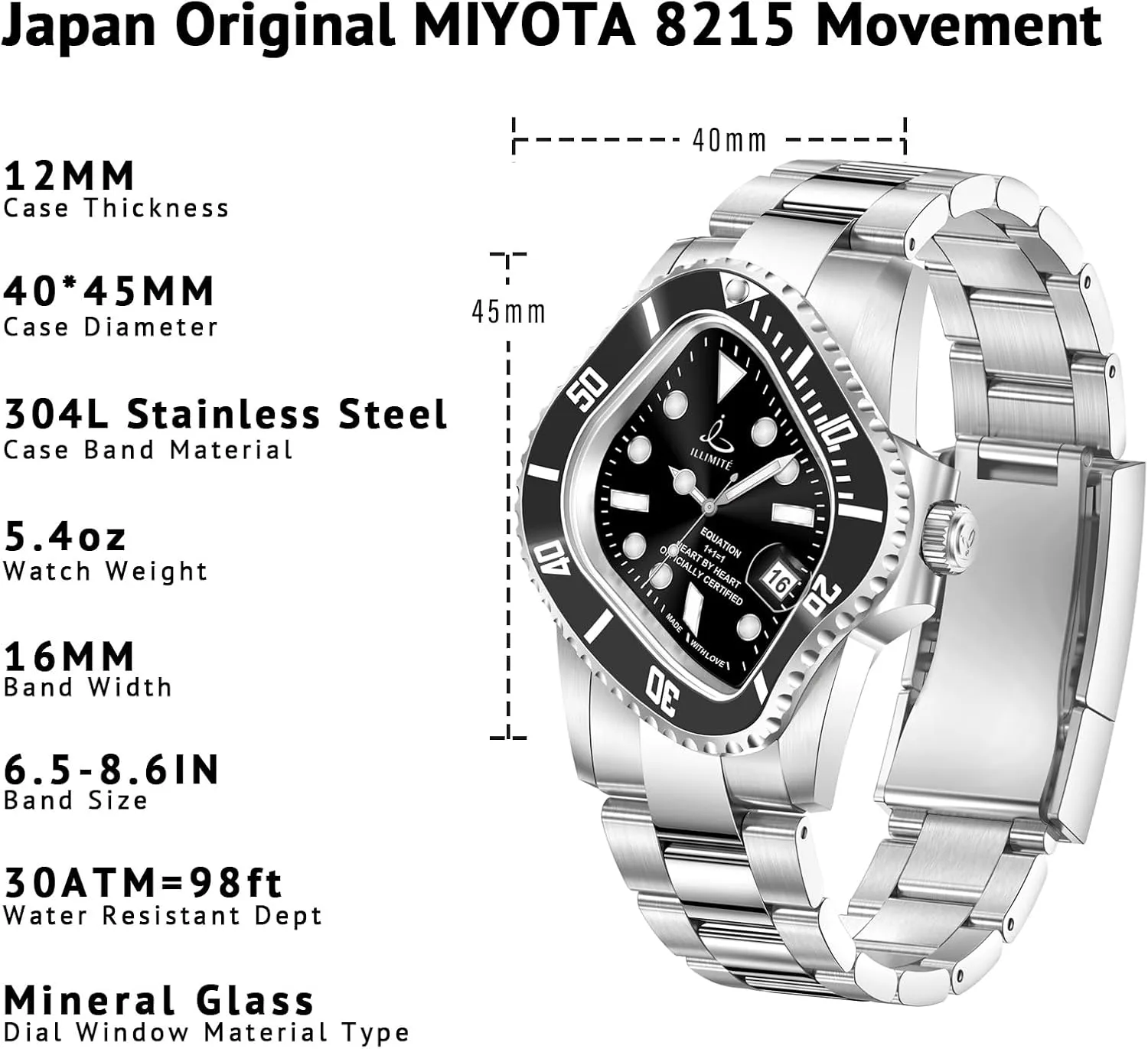 Wrist Watches Pea001 ILLIMITE Melting Automatic Watches for Men Japanese Miyota 8215 Self-Winding Mechanical naturalist luxurious trend inward gentility Movement Women Watch Waterproof Stainless Steel Art Surrealist 