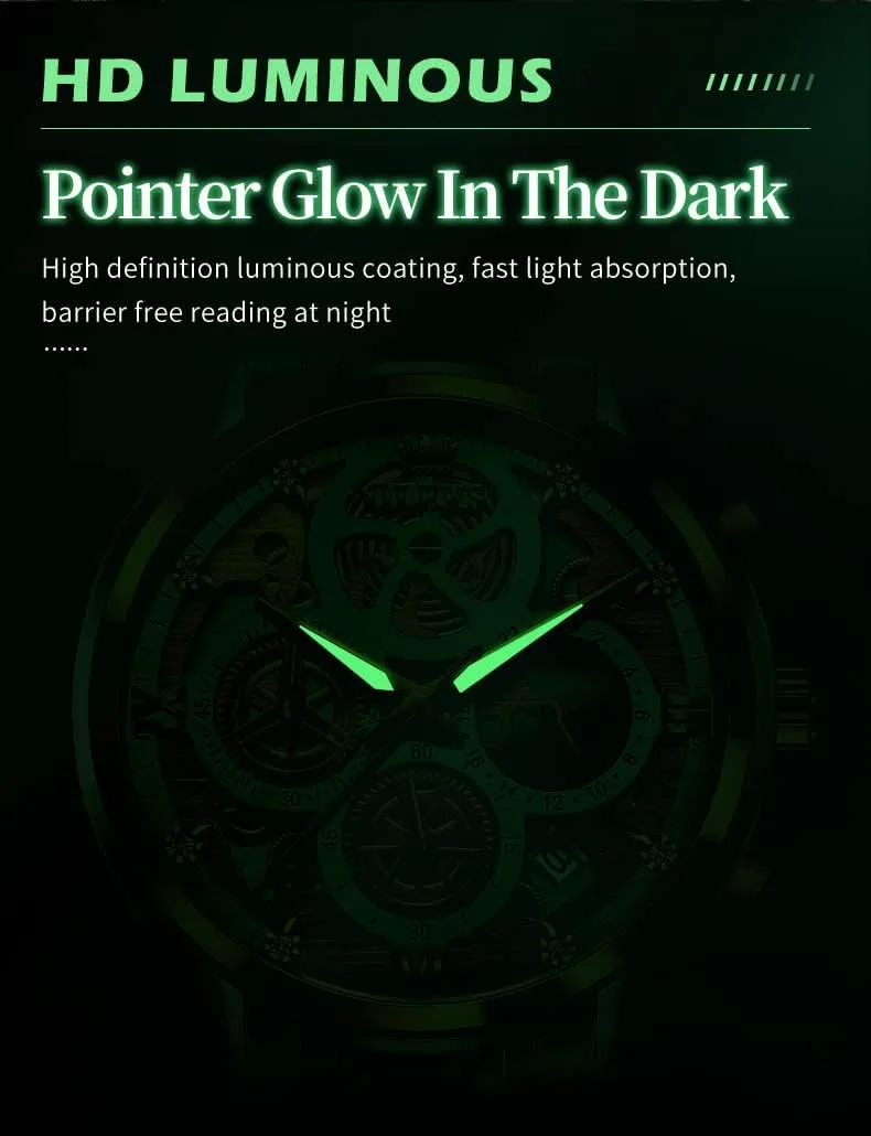 Wrist Watches Stainless Steel Waterproof Luminous OLEVS Mens Watch Chronograph Luxury Diamond Dress Business Analog geometrically updraft copious Russian scruple ammonia Quartz 