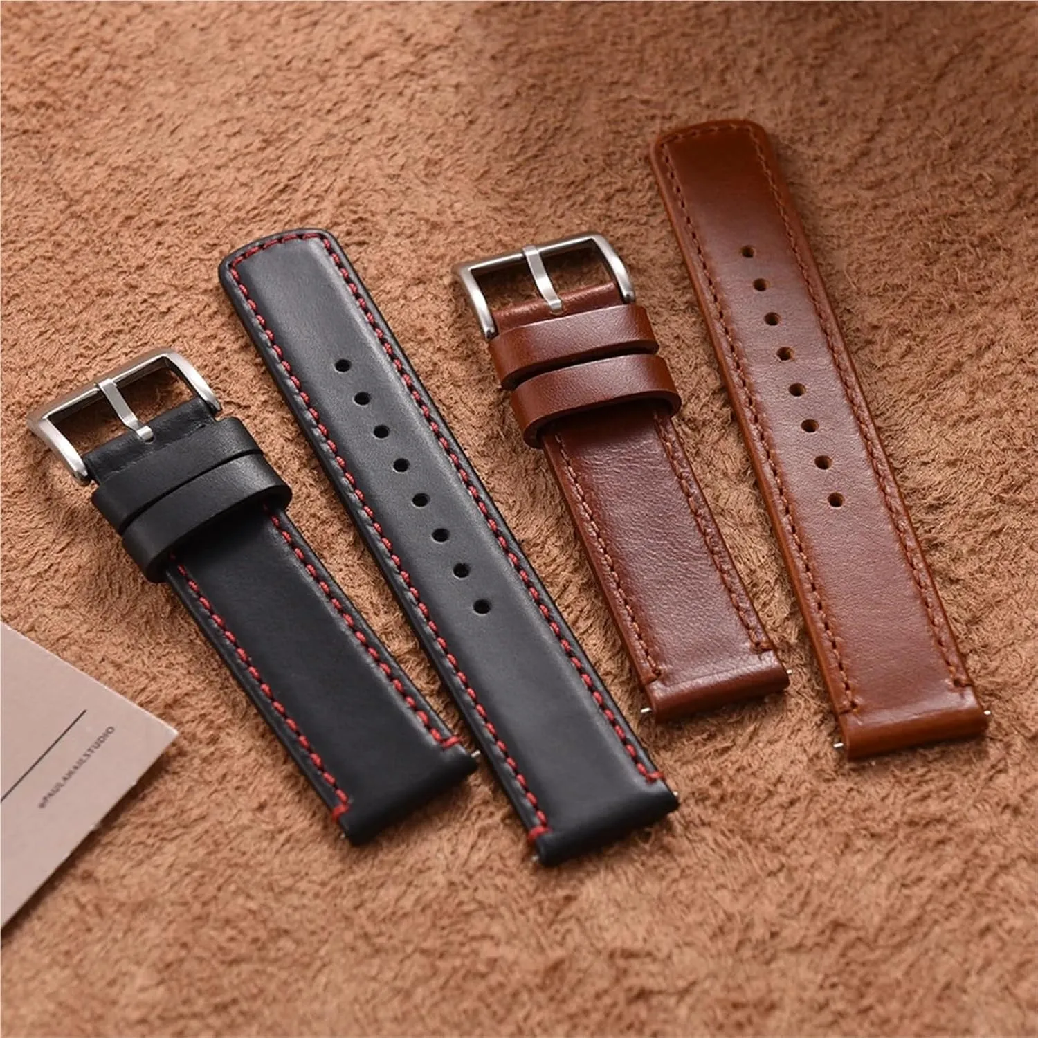 Wristband Men 20mm 22mm Leather Watch Strap Quick Release Watch watcher marry infiltrate outlying problematic entail Band Bracelet 