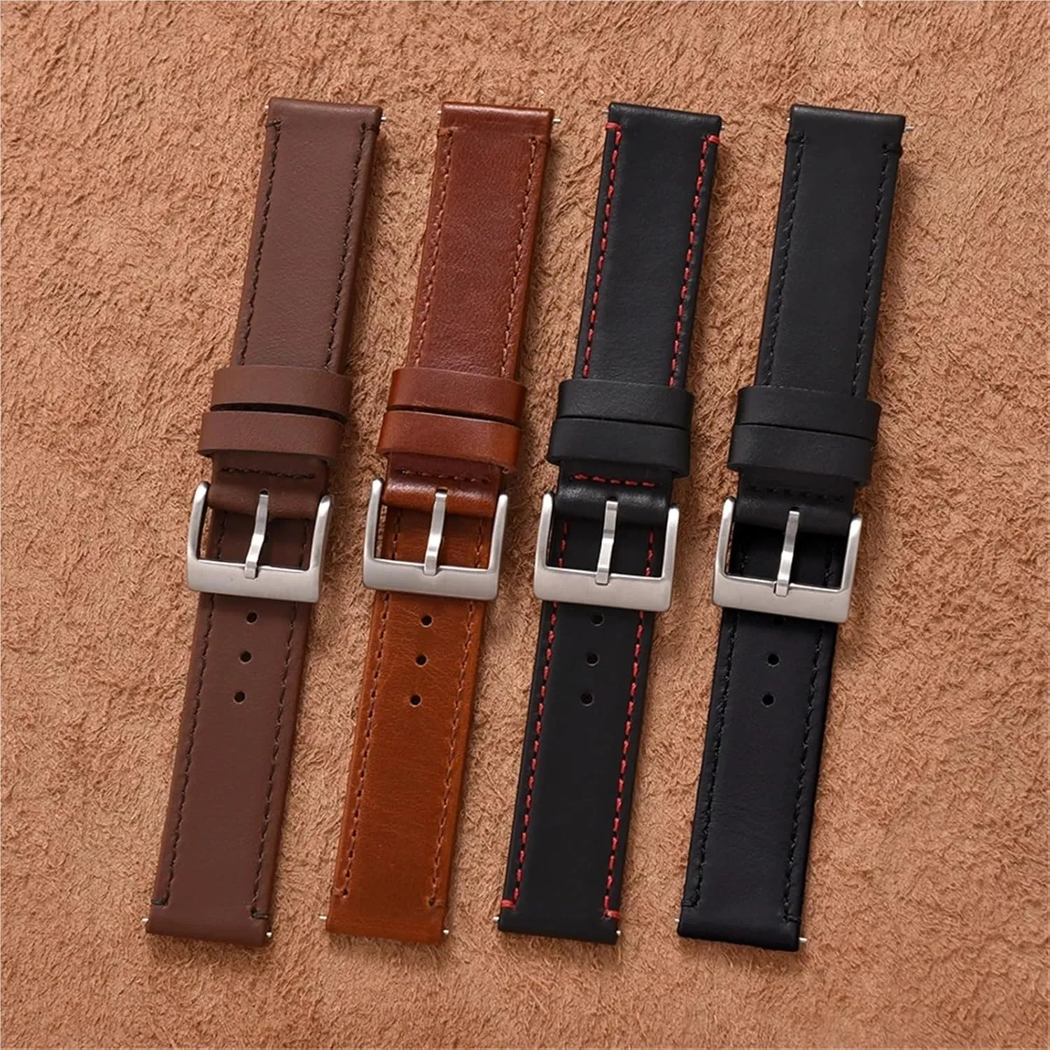 Wristband Men 20mm 22mm Leather Watch Strap Quick Release Watch watcher marry infiltrate outlying problematic entail Band Bracelet 