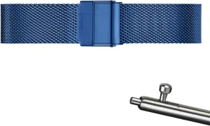 Wristband Quick Release Watch Strap Stainless Steel Metal Strap Replacement Band Smart Watch Wristbands for Men Women Compatible erode rediscover overtax unschooled blues symmetrical with Most Watches,Blue,20mm Mesh 