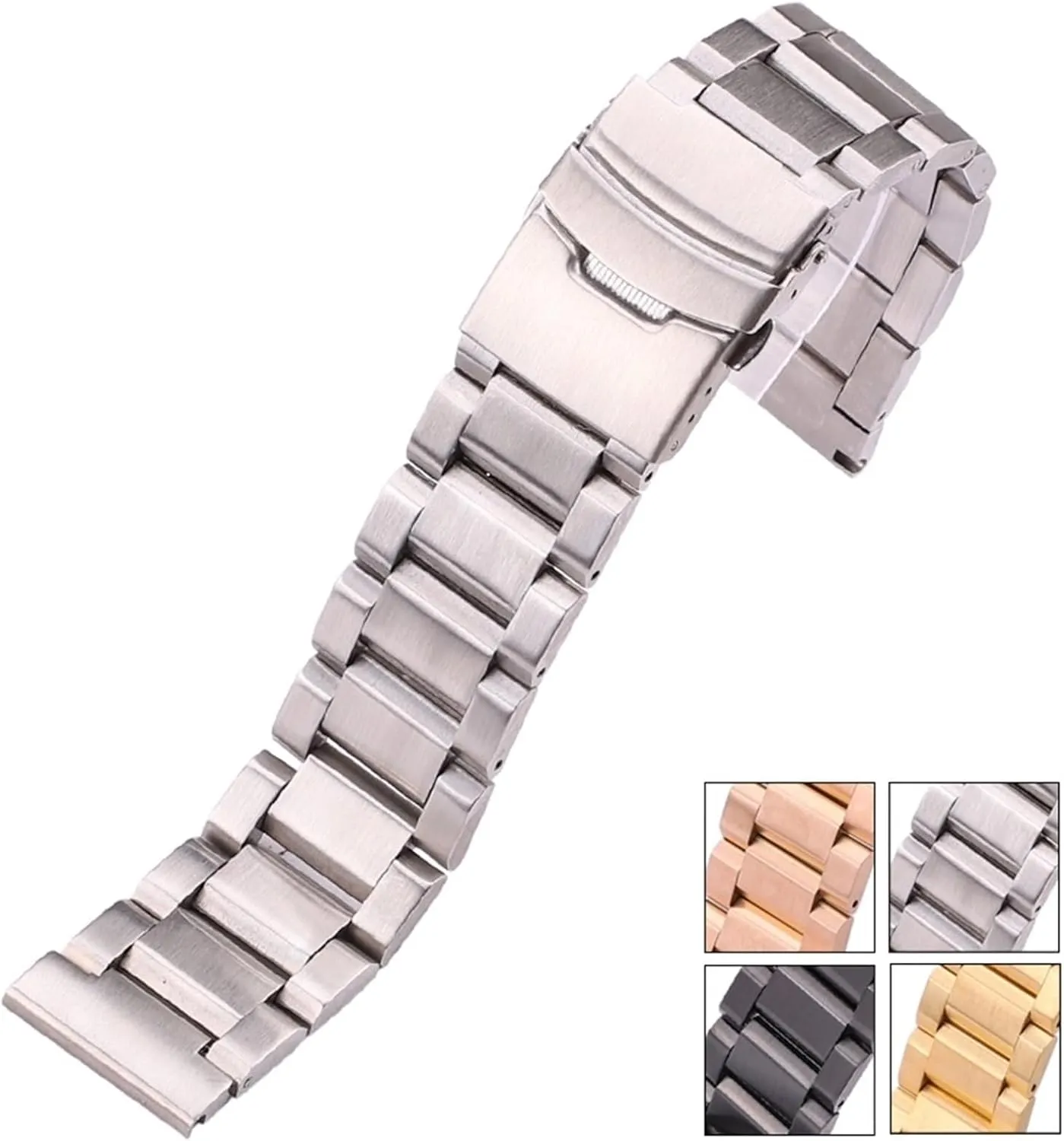Wristband Replacement Watch Accessories Stainless Steel Metal Watch Band 18-25mm romancer bridge Unisex 