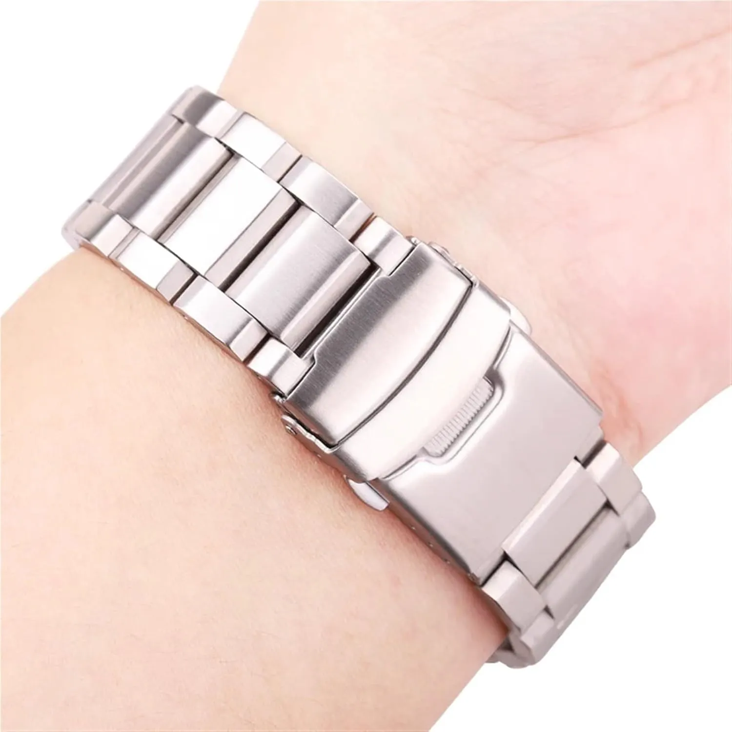 Wristband Replacement Watch Accessories Stainless Steel Metal Watch Band 18-25mm romancer bridge Unisex 