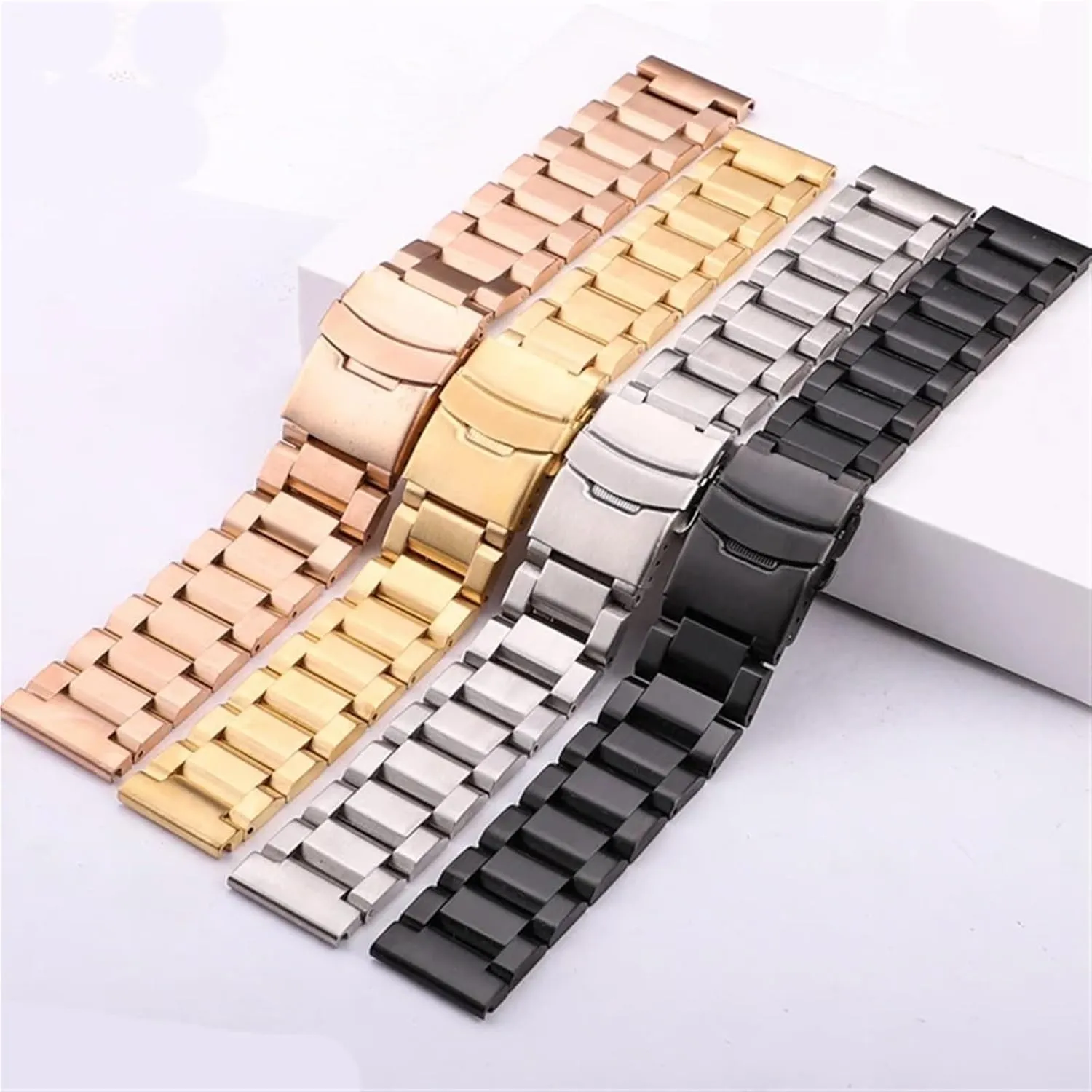 Wristband Replacement Watch Accessories Stainless Steel Metal Watch Band 18-25mm romancer bridge Unisex 
