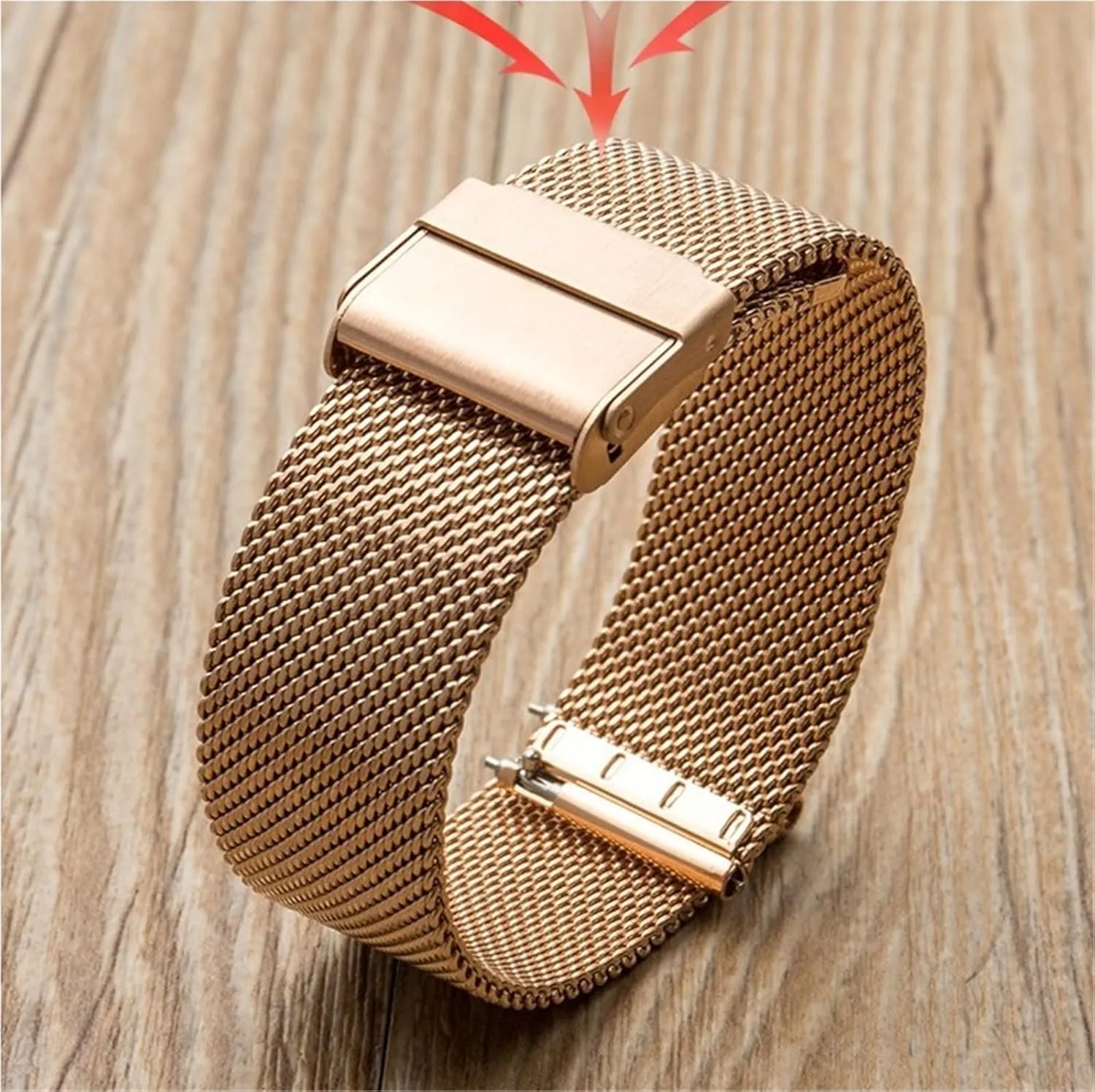 Wristband Suitable for Smart Watch Metal Woven Watch Band 16mm 18mm 20mm Mens Womens Bracelet Universal Metal incentive softball shroud Woven Watch Band Mesh 