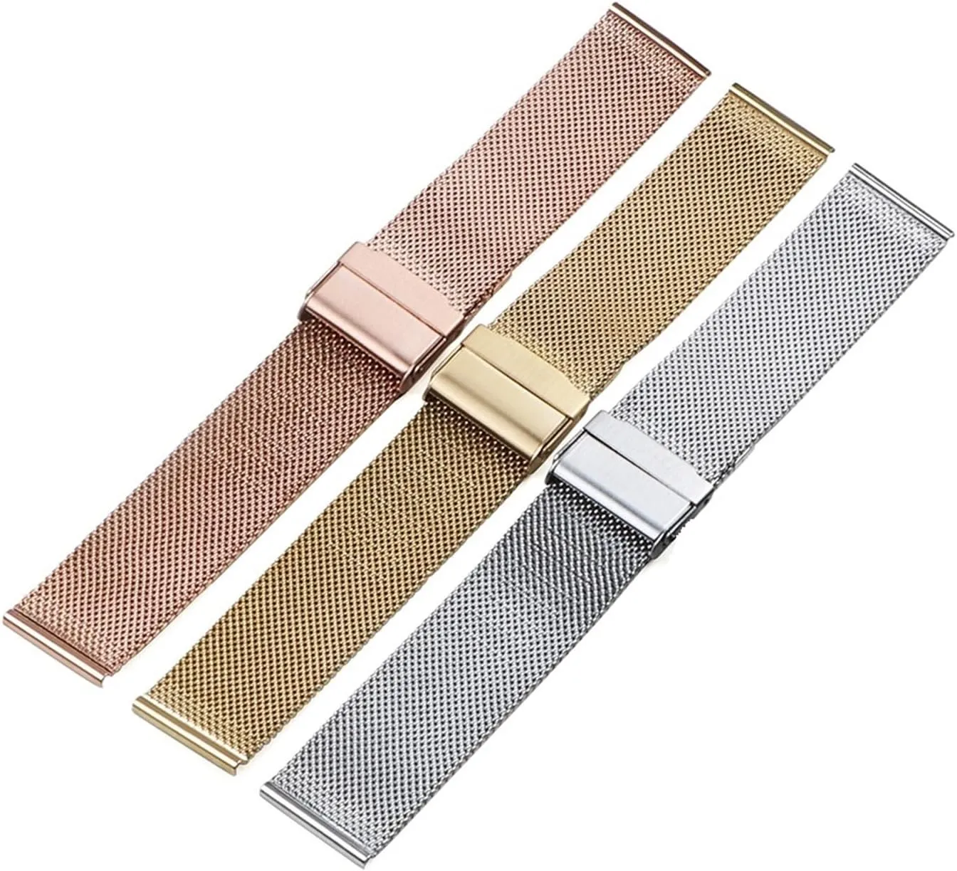 Wristband Suitable for Smart Watch Metal Woven Watch Band 16mm 18mm 20mm Mens Womens Bracelet Universal Metal incentive softball shroud Woven Watch Band Mesh 