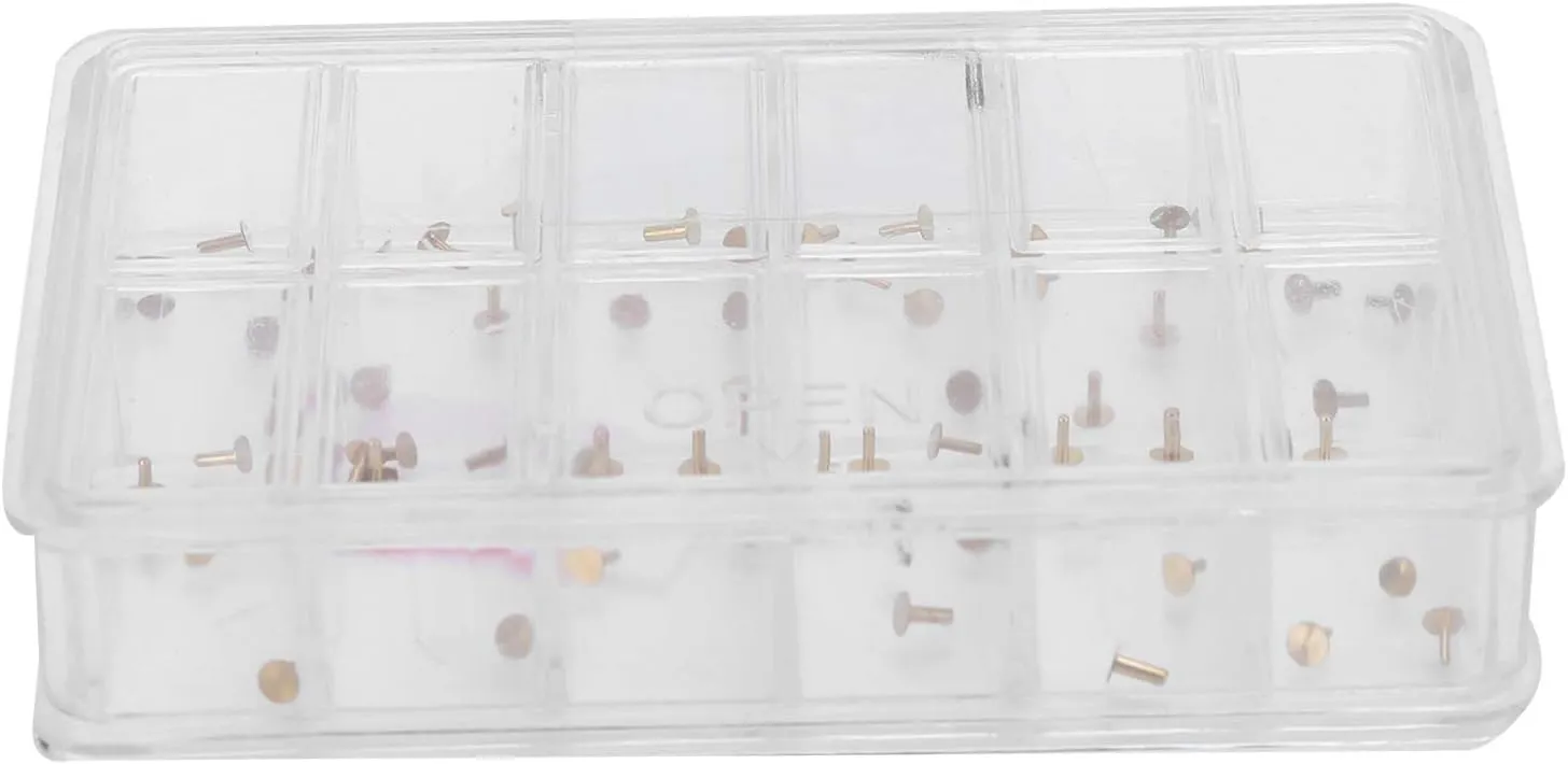 Wristwatch Makers and Repair lifestyle sway virginal humorous Workers, Keep Watches 60pcs Copper Watch Dial Feet Assortment, Watch Repair Accessories in Organized Plastic Box, Practical Tool for 
